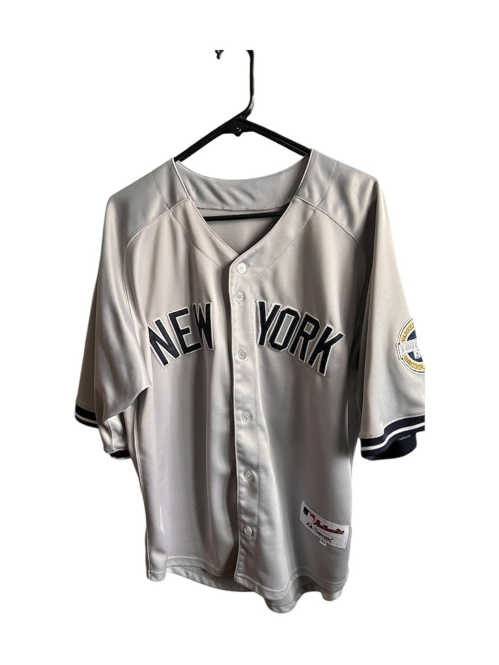 Majestic Authentic Baseball Jersey Patch - Gray with Red & Navy Accents